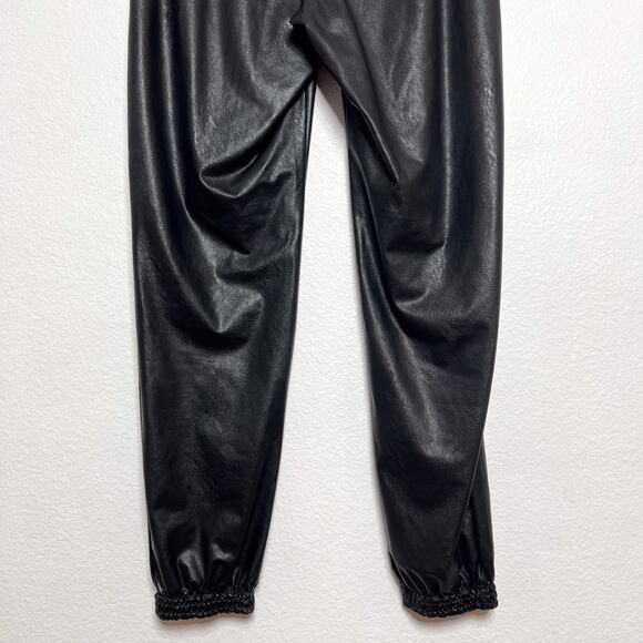 Commando Black Faux Leather Joggers Size Large - Picture 8 of 10